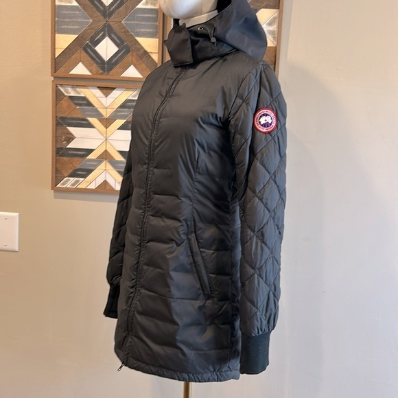 Canada Goose Stellarton Hooded Down Coat Jacket Black XS *As-Is* - Picture 3 of 13